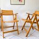 Pair of Clairitex France vintage garden armchairs from the 70s, solid wood