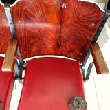 Pair of vintage cinema armchairs