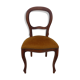 Louis Philippe style chair in solid wood with velvet top