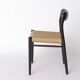 Niels Møller Model 75 Chair in Black Oak with Danish Cord, 1960s Vintage
