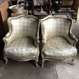 Two Louis XV style armchairs