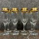 Venice 20th century: 6 Vintage Champagne flutes in crystal and gilding
