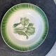 Hollow dish pattern green tulips longwy france old