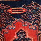 Paire de tapis antiques faits main Senneh persans 52cm x 80cm (1900s)