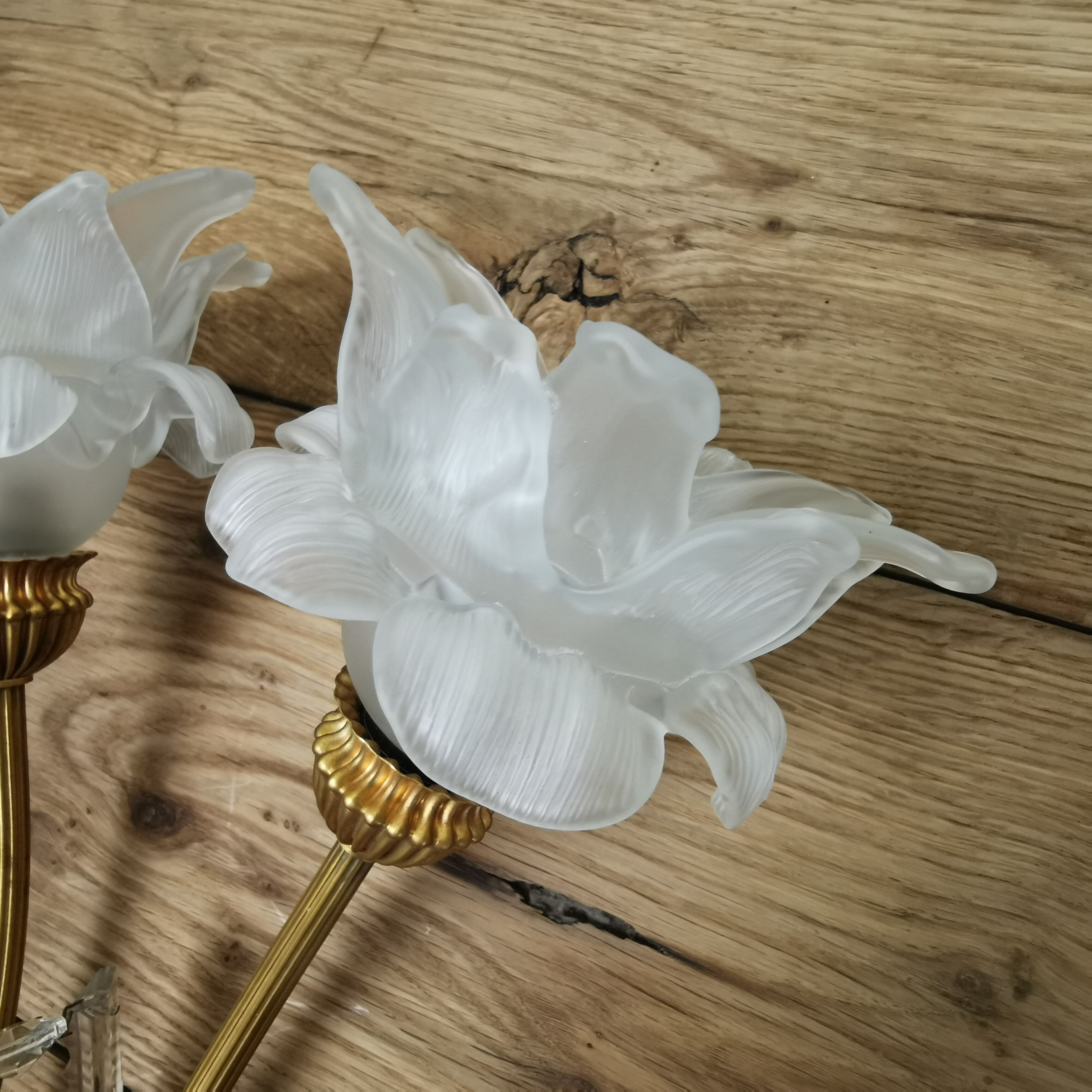 Double bronze sconce