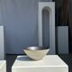 Duo of gray Indonesian ceramic bowls or salad bowls