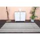 Vintage Turkish Hand-Knotted Wool Cotton Gray Kilim Runner 102x266