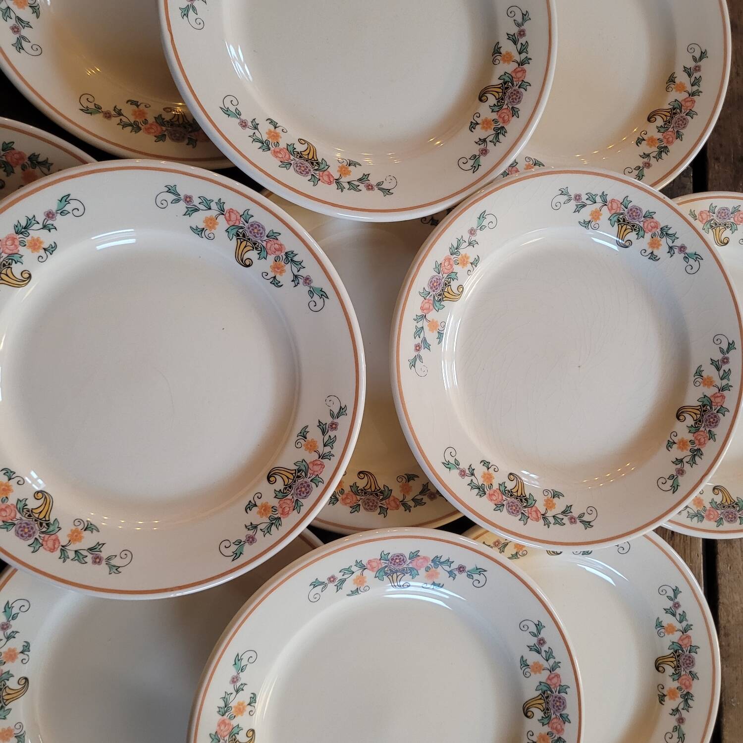 St Clément Félicie dessert plates 60's