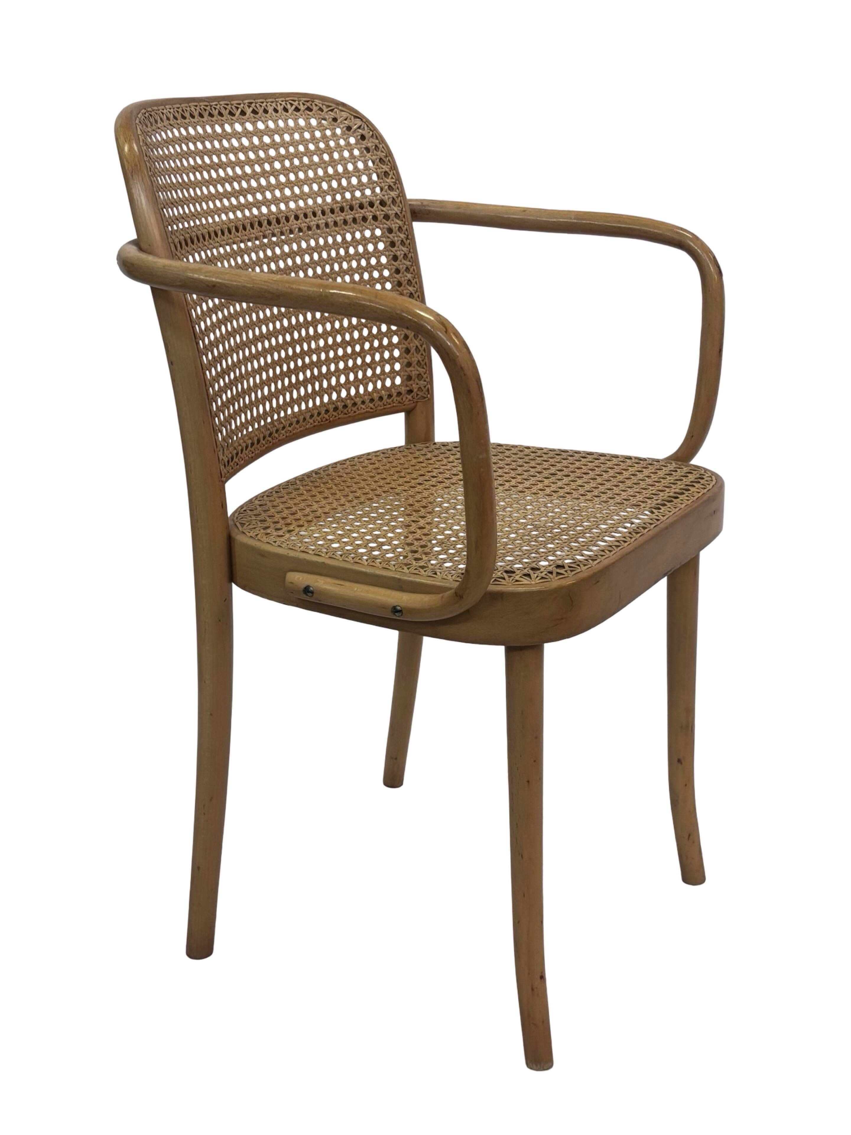 Chaise vintage modèle 811 / Chaise de Prague par Josef Hoffmann pour Ligna FMG 1950