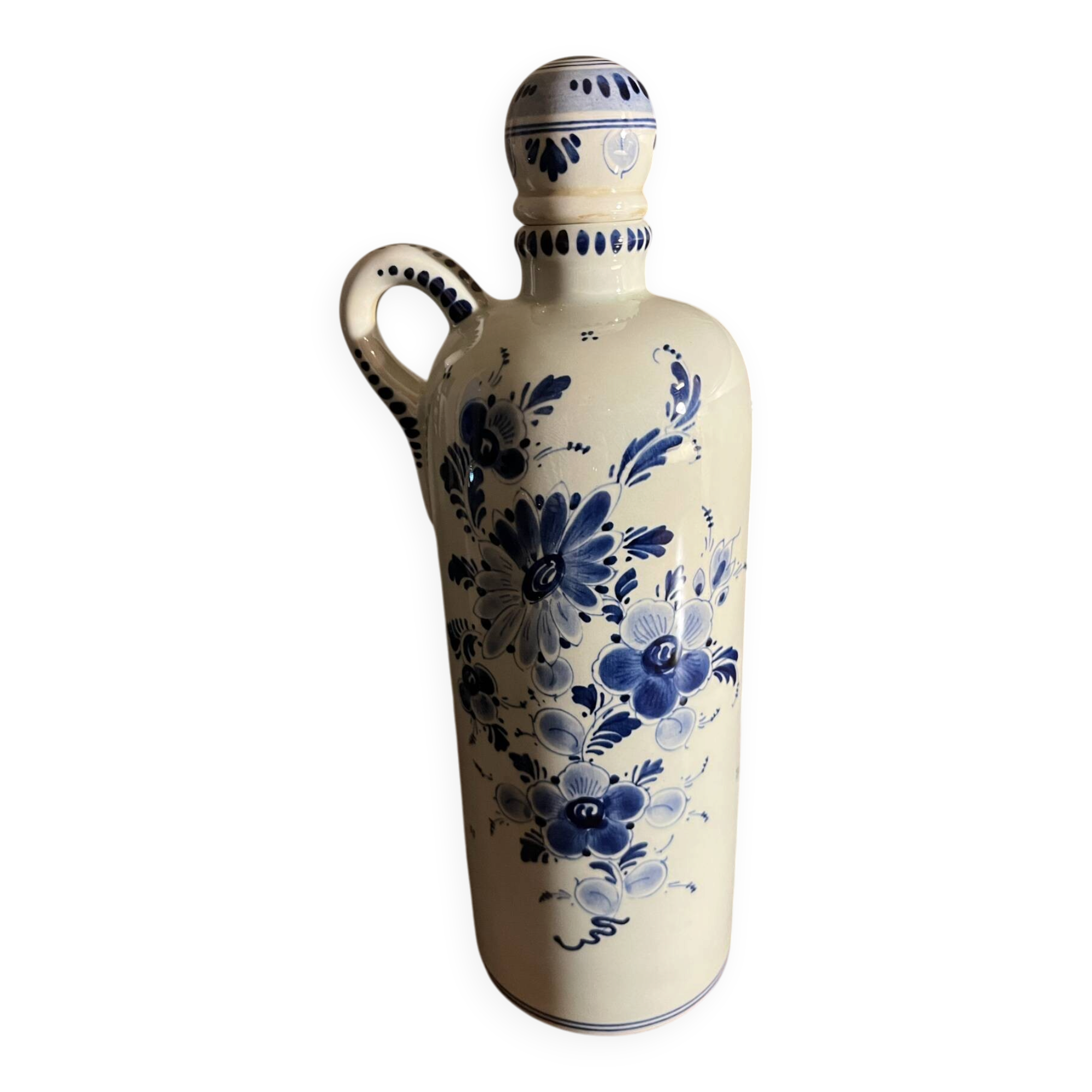 Delftware vase hand-painted – windmill decoration and f