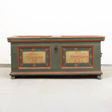 Antique Folk Art Painted bridal chest 1853