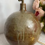 Glazed stoneware lamp base, telescopic socket