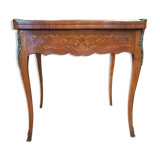 Louis XV style game table in marquetry