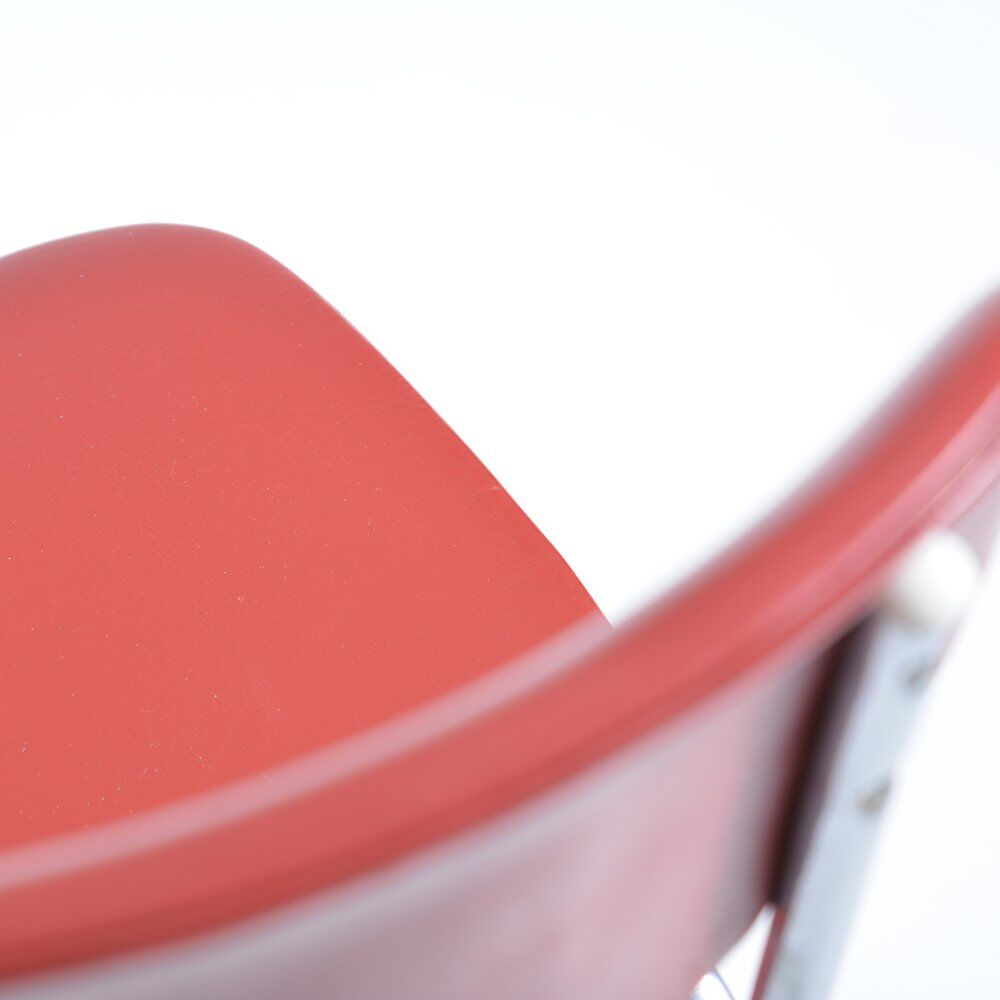 Red leatherette midcentury chair, Kovona, Czechoslovakia 1960s