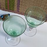 Bubbled foot glasses 16 cm