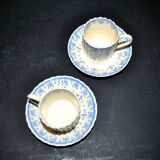 Copeland set of 2 english earthenware espresso cups wt copeland & sons - stoke on trent 1870