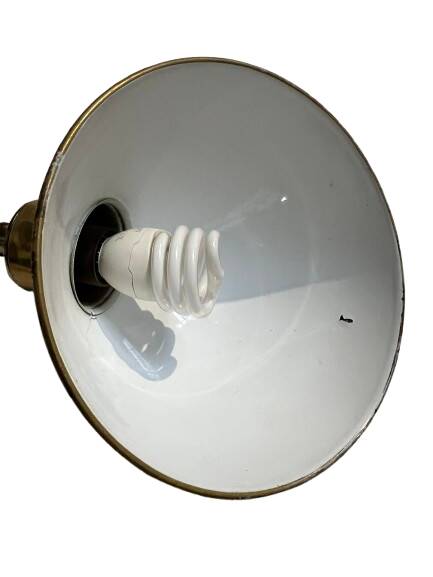 Pair of exterior or interior wall lights in gilded metal, 60s/80s