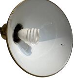 Pair of exterior or interior wall lights in gilded metal, 60s/80s