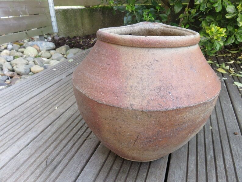 Terracotta flower pot with handle 30s 40s