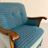 Lot of 2 sculptural Danish design armchairs from the 1940s, vintage.