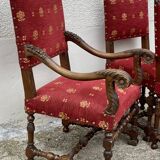 Living room (carved chairs and armchairs) in Louis XIII style