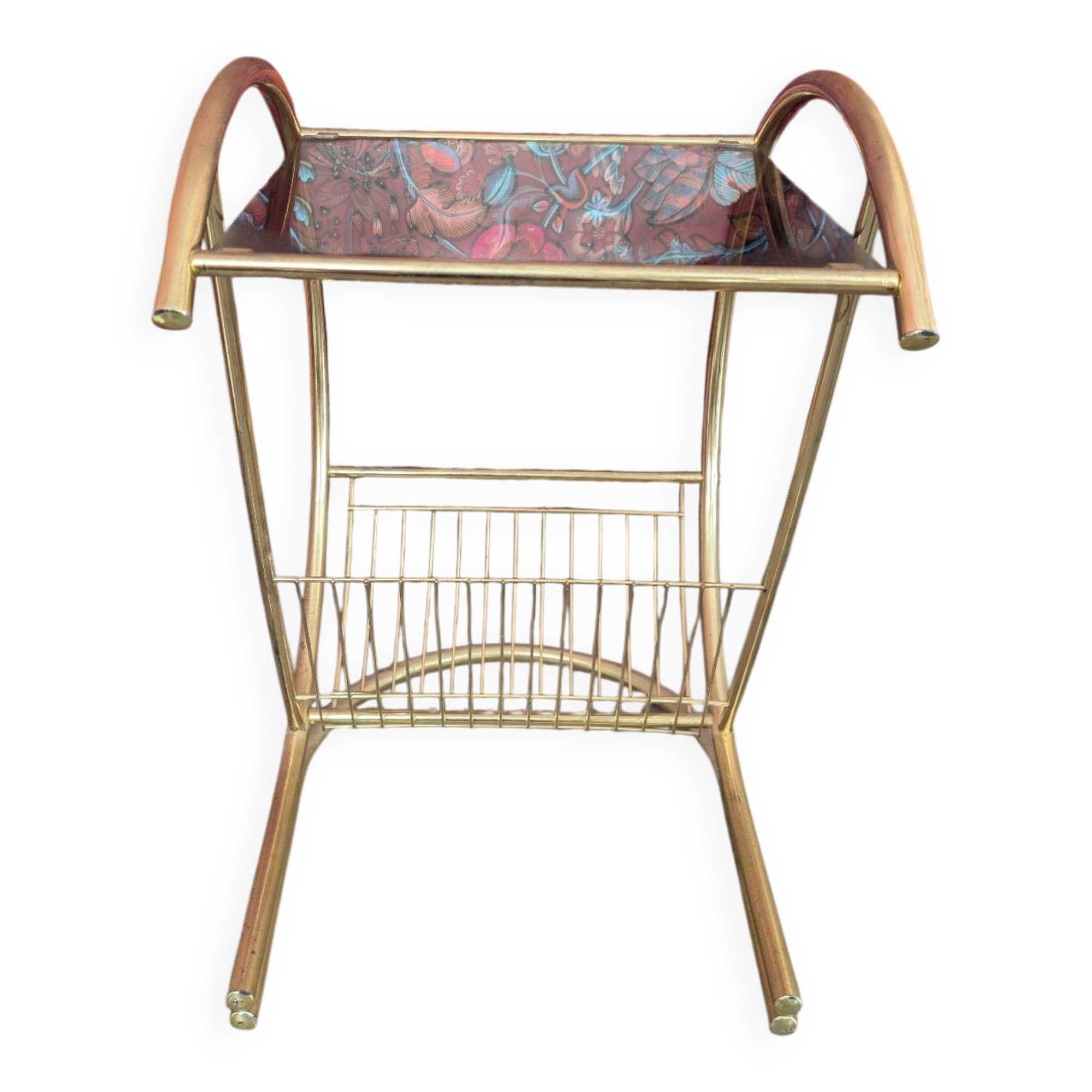 Side table for storing magazines