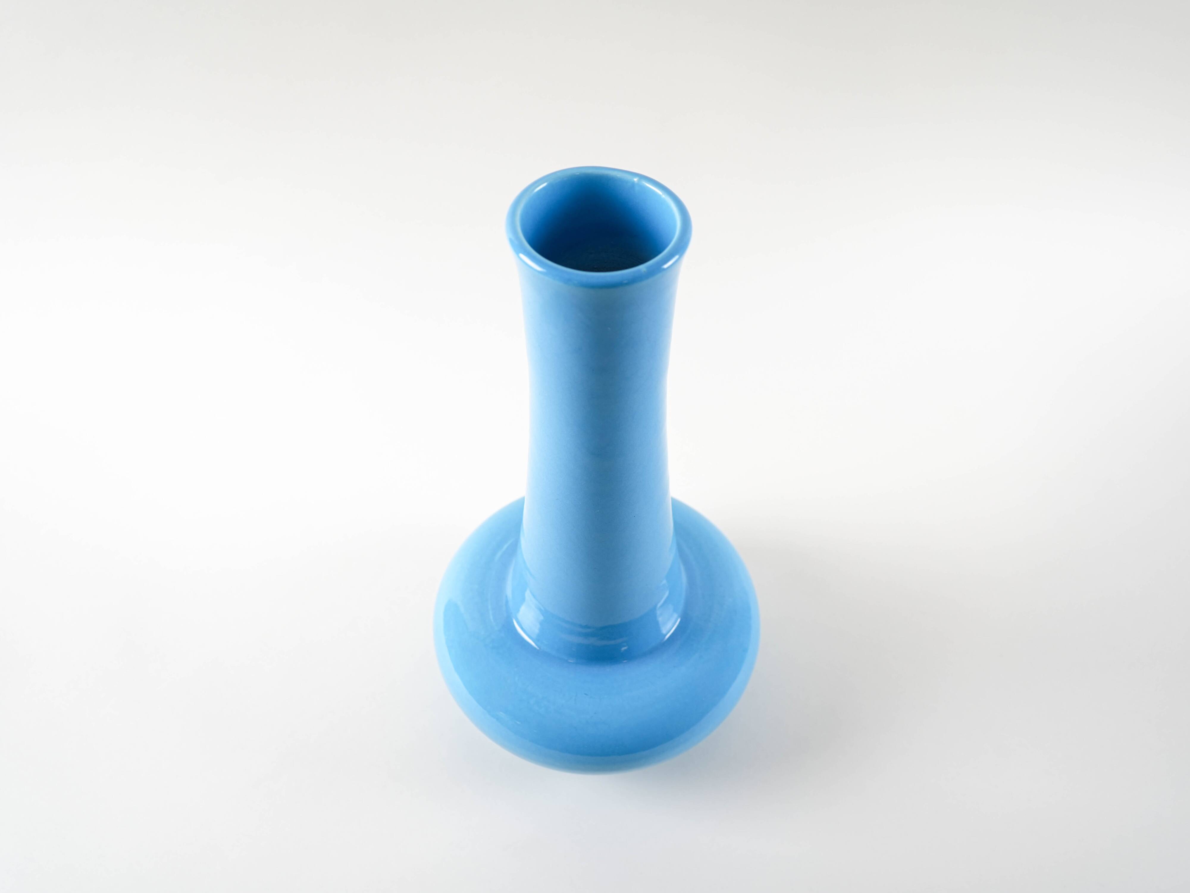 Blue ceramic vase, Danish design, 1970s, made in Denmark