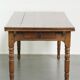 Antique oak dining table from the late 18th century with extendable leaves