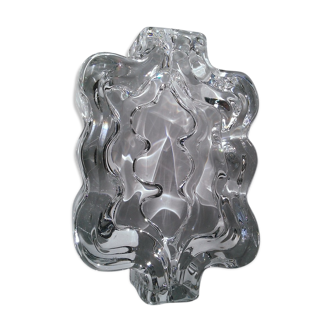 Crystal ashtray Daum leaf oak