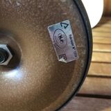 Old aluminor articulated lamp red & black metal 1970s vintage #a545