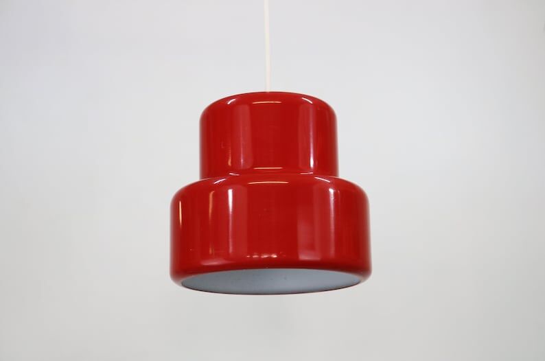 Suspension rouge Jo Hammerborg années 1960