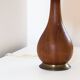 Danish solid teak and brass table lamp