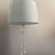 Table lamp – Murano glass base – White pleated shade