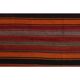 Orange Red Vintage Handmade Wool Cotton Kilim Runner Rug 172x372
