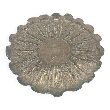 Vintage flower-shaped glass dish