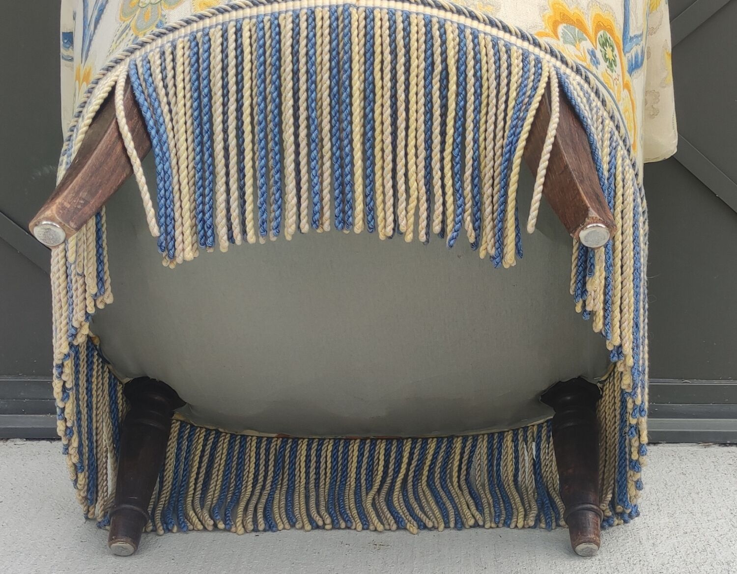 Ancien fauteuil crapaud