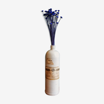 Enamelled white sandstone liqueur bottle