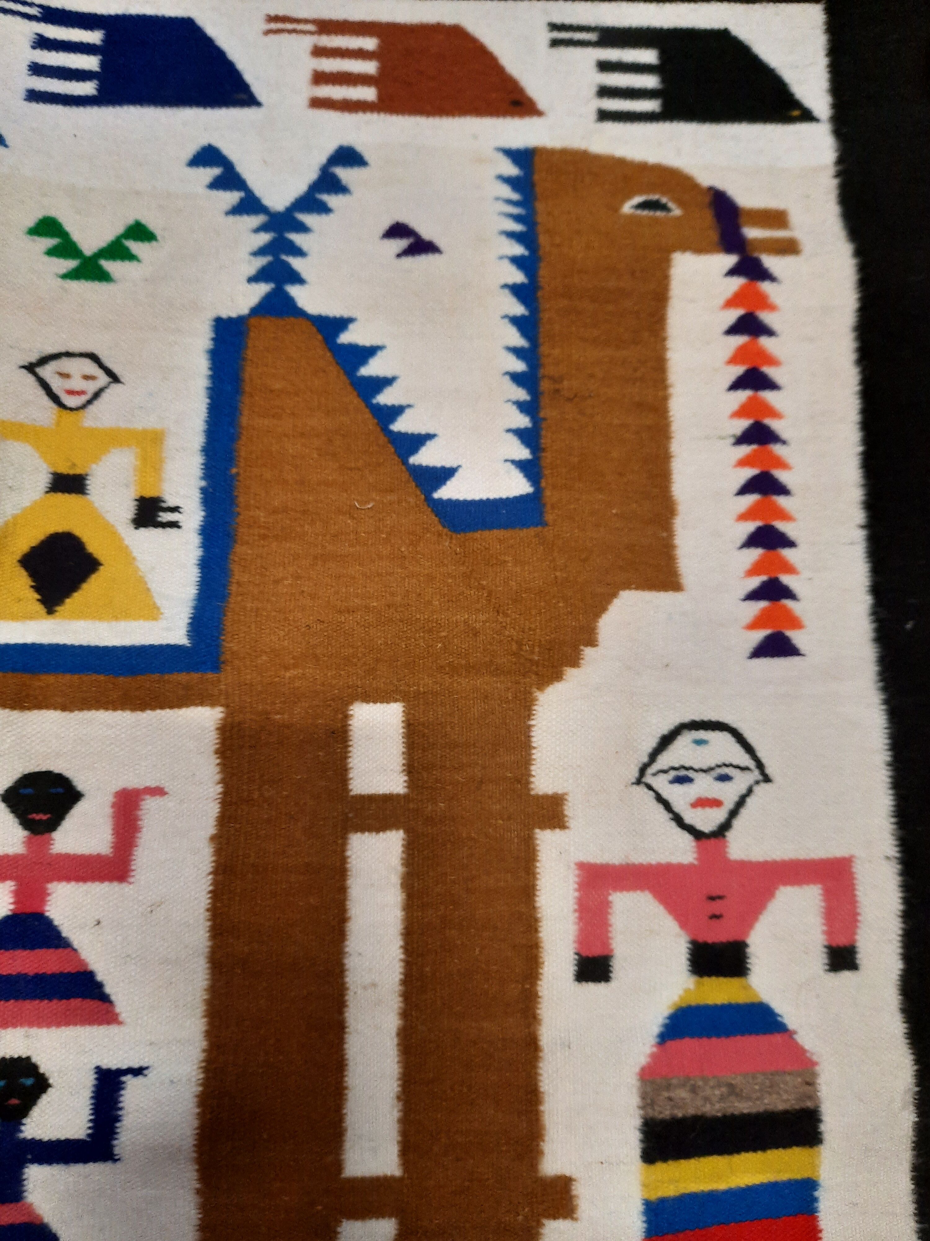 Kilim ethnic carpet, 89 cm