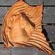 Bas-relief moulded leather embossed Horse head 1980s Artisan leatherworker