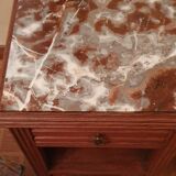 Bedside table with marble top