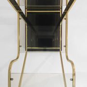 Brass Glass Octagonal Etagere Hollywood Regency 70s Midcentury