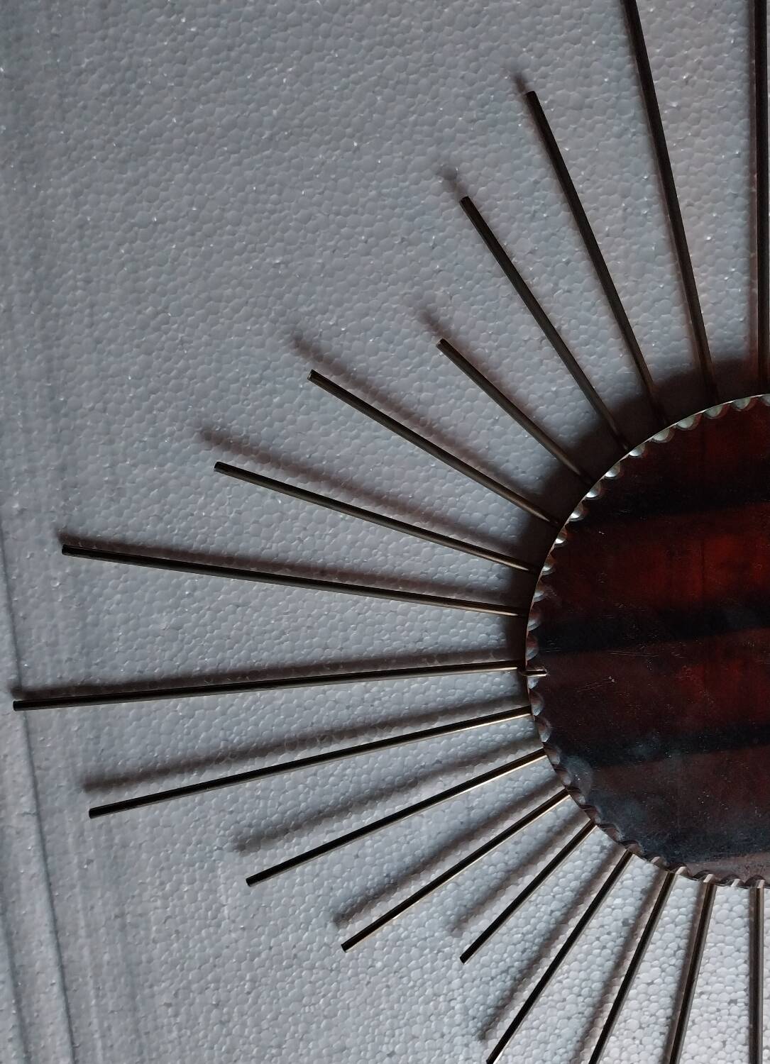 Wrought iron sun mirror