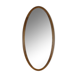 Oval mirror strapping wood 93 x 46 cm