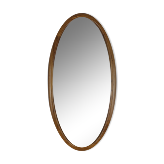 Miroir ovale cerclage bois 93 x 46 cm