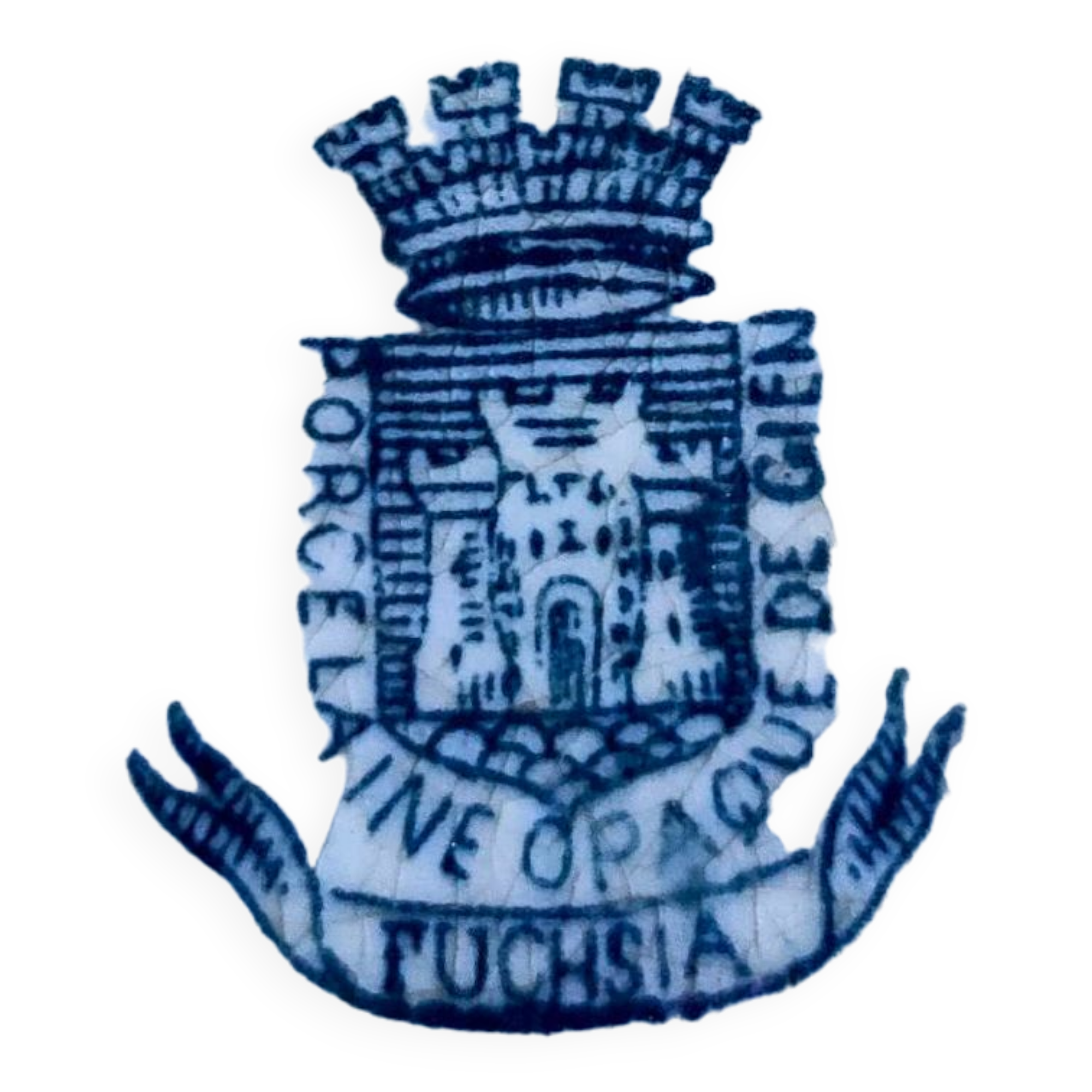 2 flat blue iron earth plates in Gien earthenware