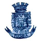 2 flat blue iron earth plates in Gien earthenware