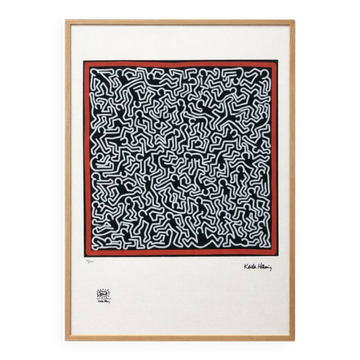 Keith Haring. Numbered colour silkscreen. 1990s.