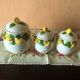 3 jars preservatives condiments onions garlic shallot decoration slurry Lemon