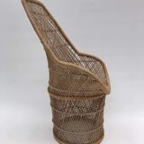 Rattan armchair from the turn of the 70's / 80's