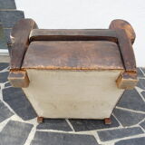 30s leather club armchair